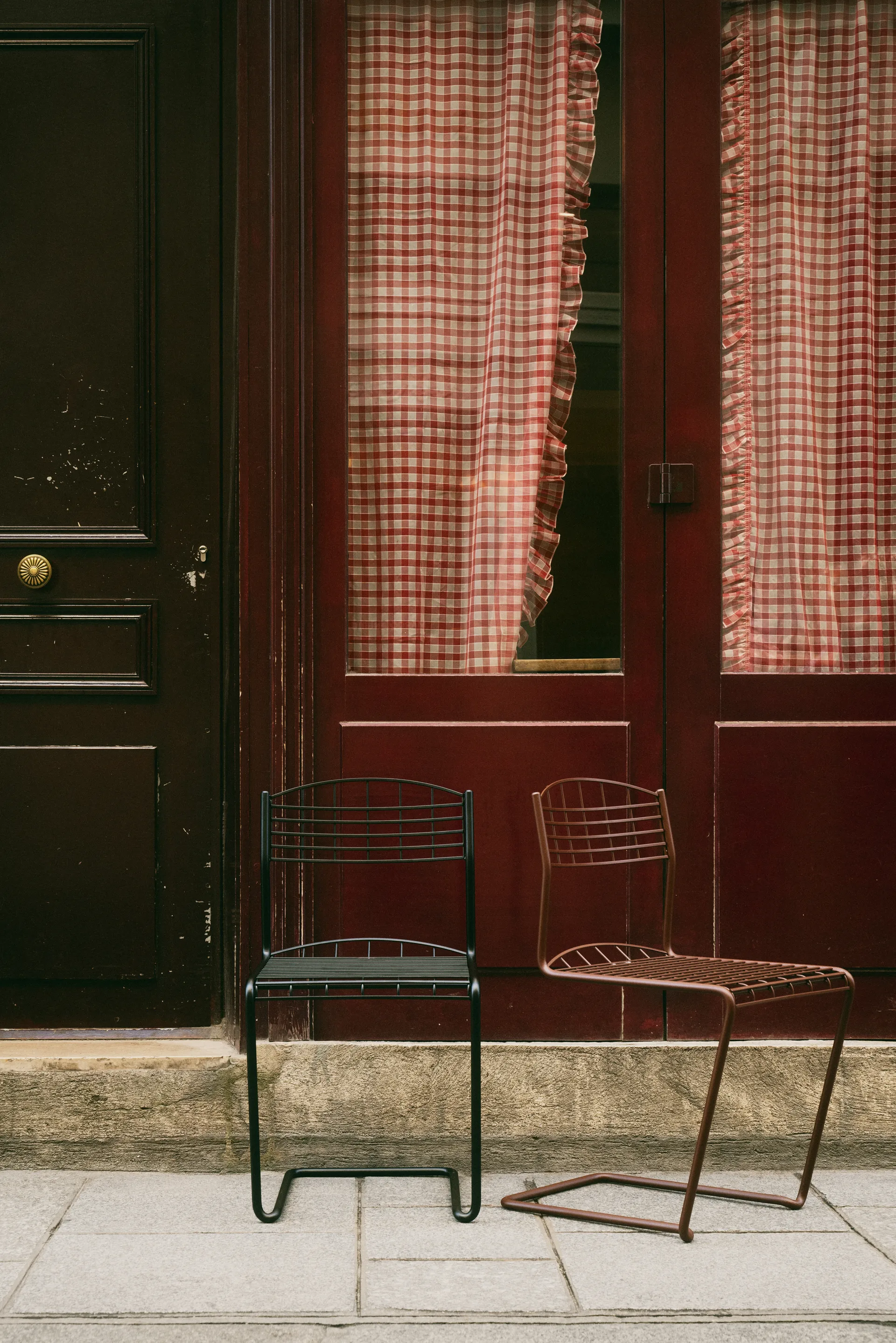 High Tech tuoli, Chestnut Grythyttan Stålmöbler