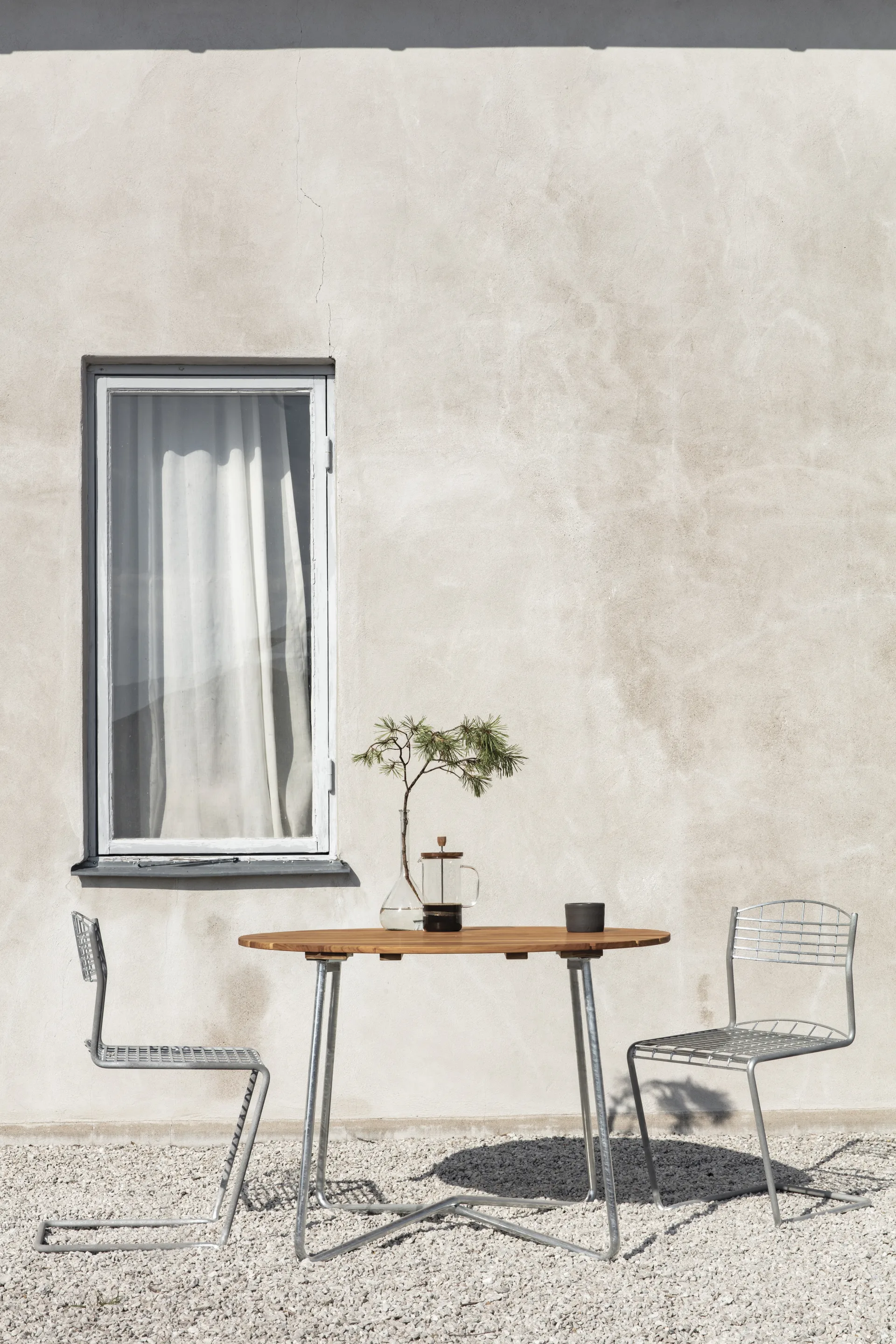 High Tech tuoli, Kuumasinkitty Grythyttan Stålmöbler