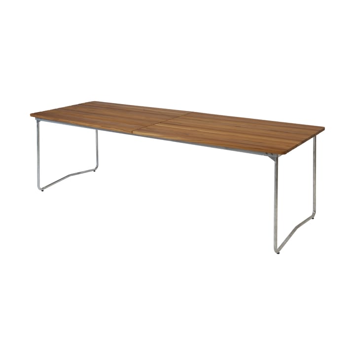 Table B31 ruokapöytä 230 cm, Käsittelemätön tiikki - galvanoidut jalat Grythyttan Stålmöbler