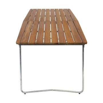 Table B31 ruokapöytä 230 cm - Käsittelemätön tiikki - galvanoidut jalat - Grythyttan Stålmöbler