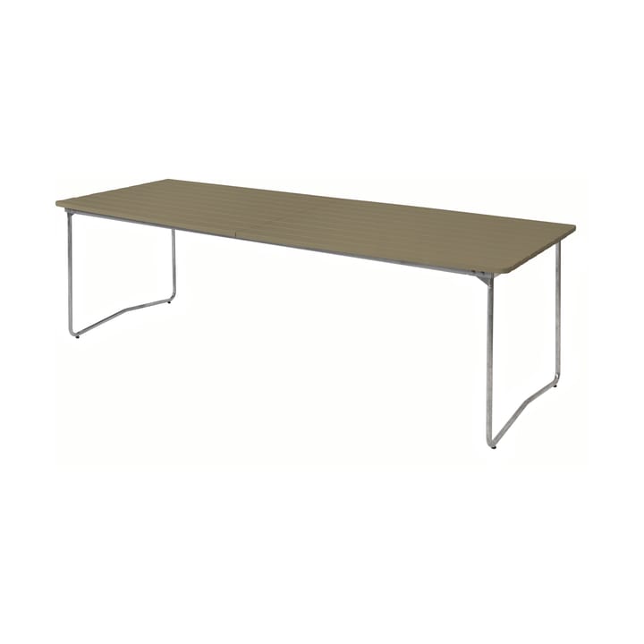 Table B31 ruokapöytä 230 cm, Vaaleanvihreä tammi-sinkitty teräs Grythyttan Stålmöbler