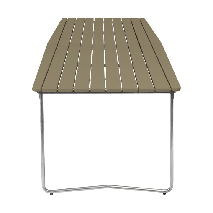 Table B31 ruokapöytä 230 cm, Vaaleanvihreä tammi-sinkitty teräs Grythyttan Stålmöbler