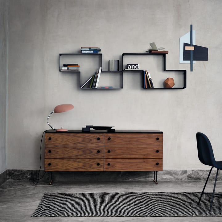 62 Dresser -lipasto, American walnut, 3 laatikkoa GUBI