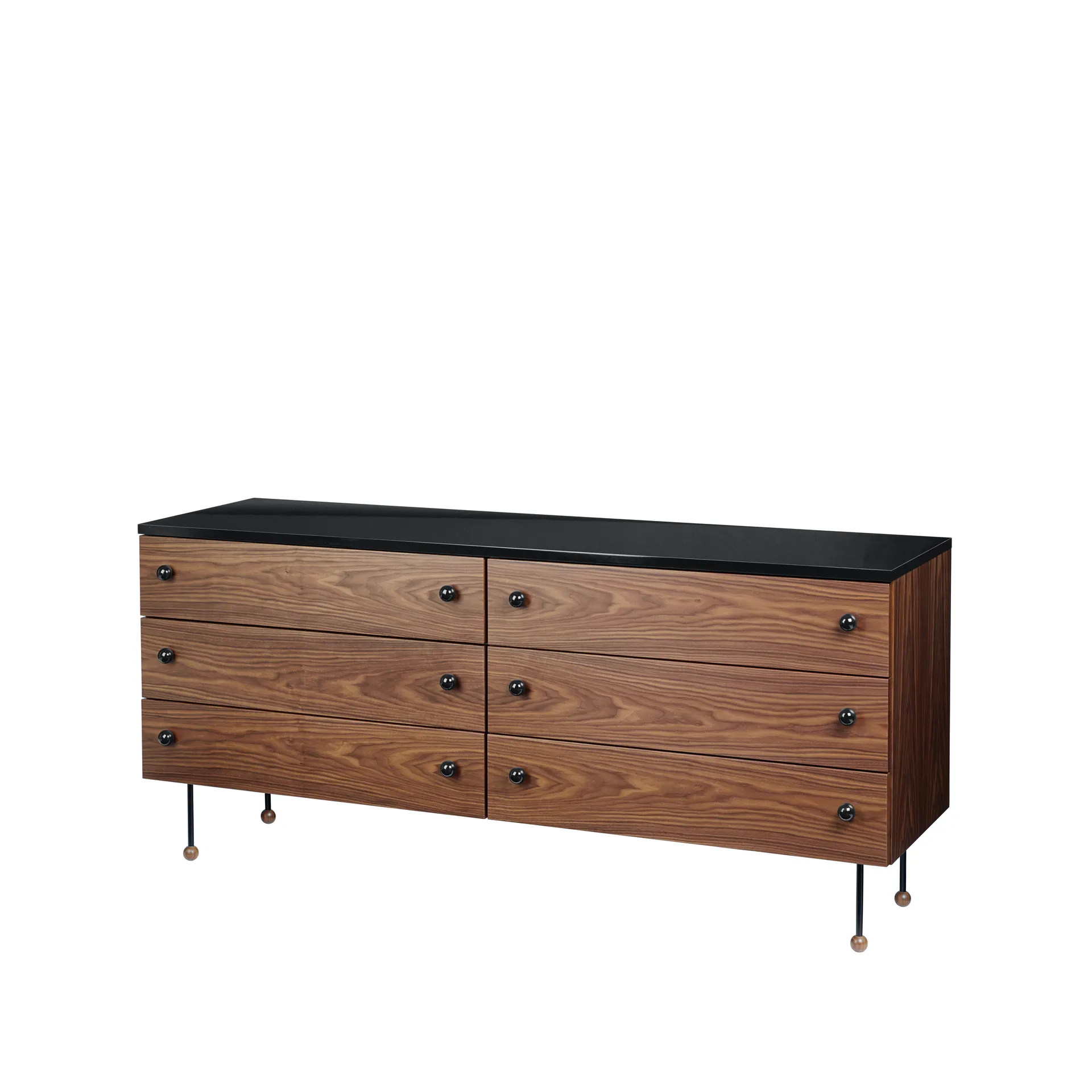 62 Dresser -lipasto, American walnut, 6 laatikkoa GUBI