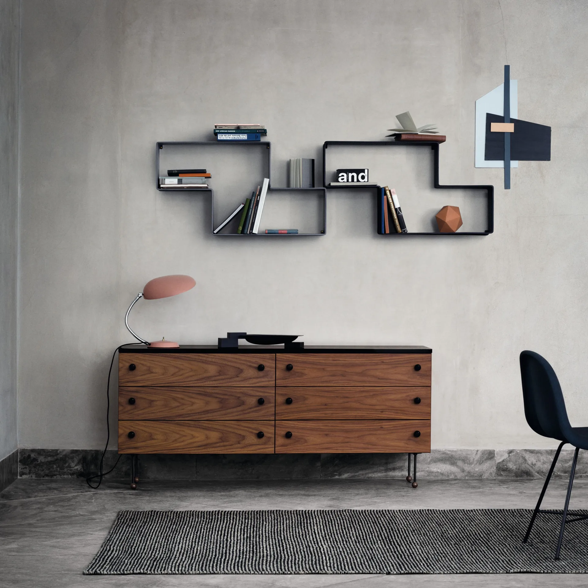 62 Dresser -lipasto, American walnut, 6 laatikkoa GUBI