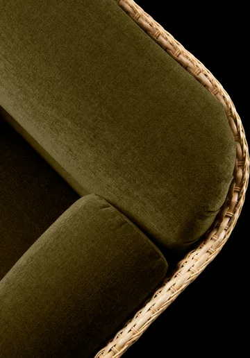 Basket 2-istuttava sohva kokonaan verhoiltu - Mumble Glamour Group 40-rottinki - GUBI