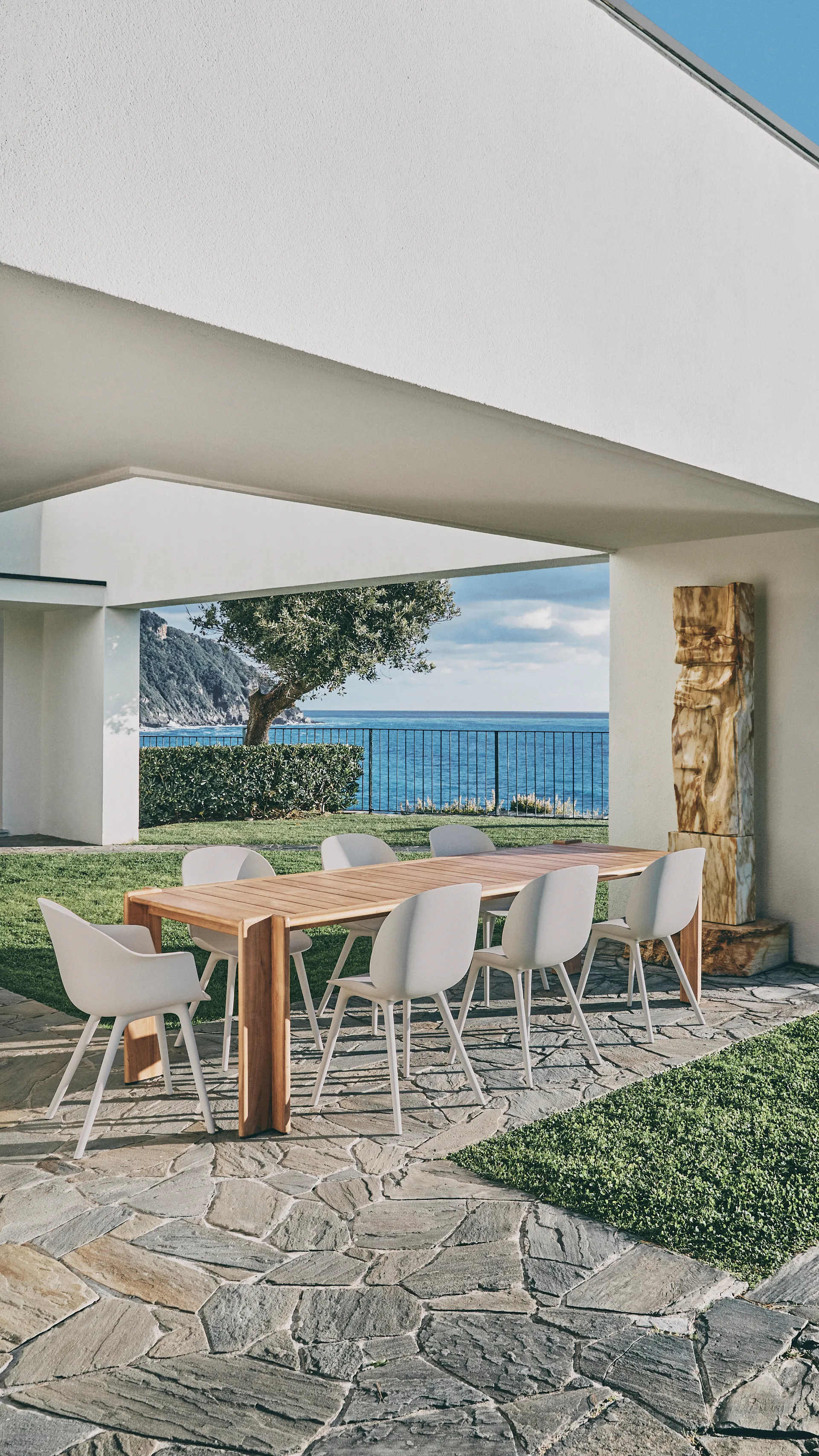 Bat Dining Outdoor -tuoli, Alabaster white GUBI