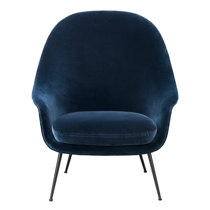 Bat loungetuoli mustat jalat - Navy Blue - Gubi
