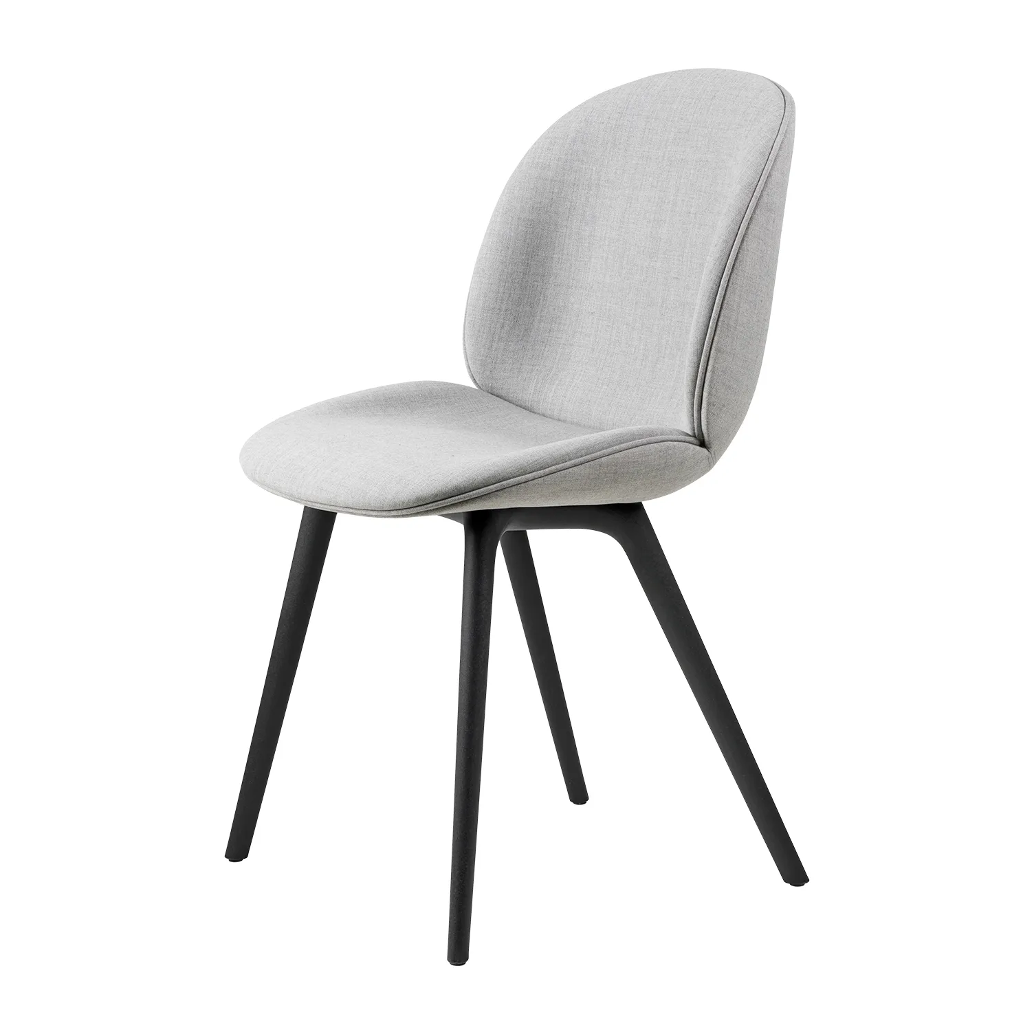 Beetle dining chair fully upholstered-plastic base, Remix 3 nro 123-black GUBI