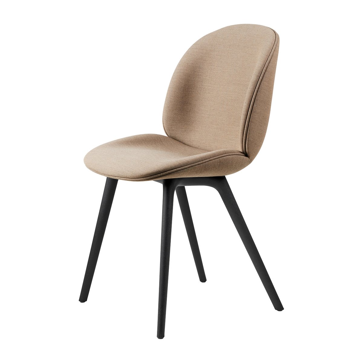 GUBI Beetle dining chair fully upholstered-plastic base Remix 3 nro 233-black