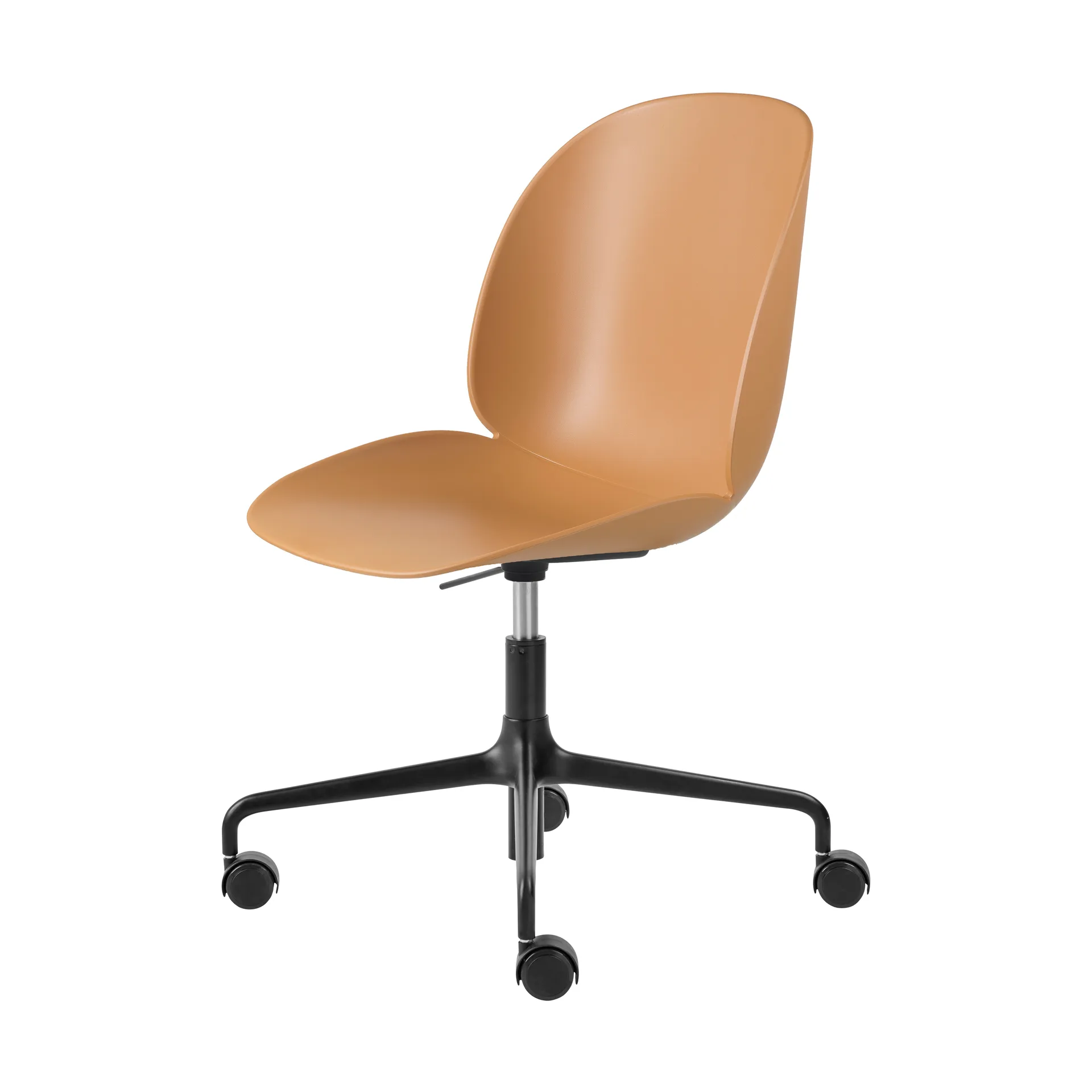 Beetle Meeting Chair toimistotuoli, Amber brown-black GUBI