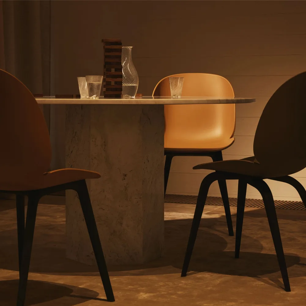 Beetle Plastic -tuoli, Black GUBI