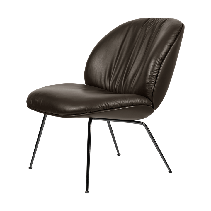 Beetle Soft loungestool kokoverhoiltu - Smooth nahka Gubi Coffee-mattsvart - GUBI