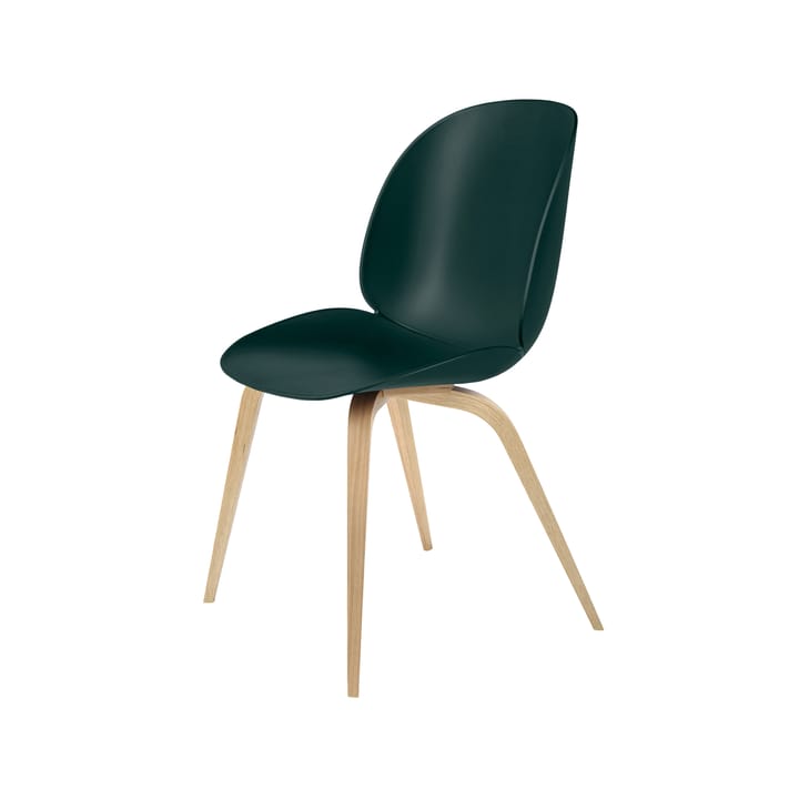 Beetle tuoli - Dark green-mattalakattu tammirunko - Gubi
