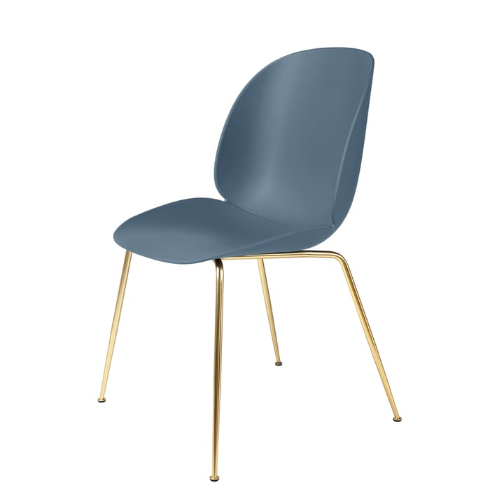 Beetle tuoli muovi messinkijalat - blue grey - Gubi