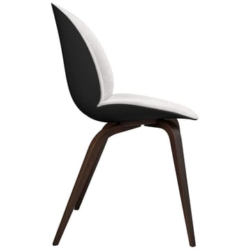 Beetle tuoli - topattu selkänoja/tuoliosa ja jalat savutammea - Black-Light Bouclé 001 - Gubi