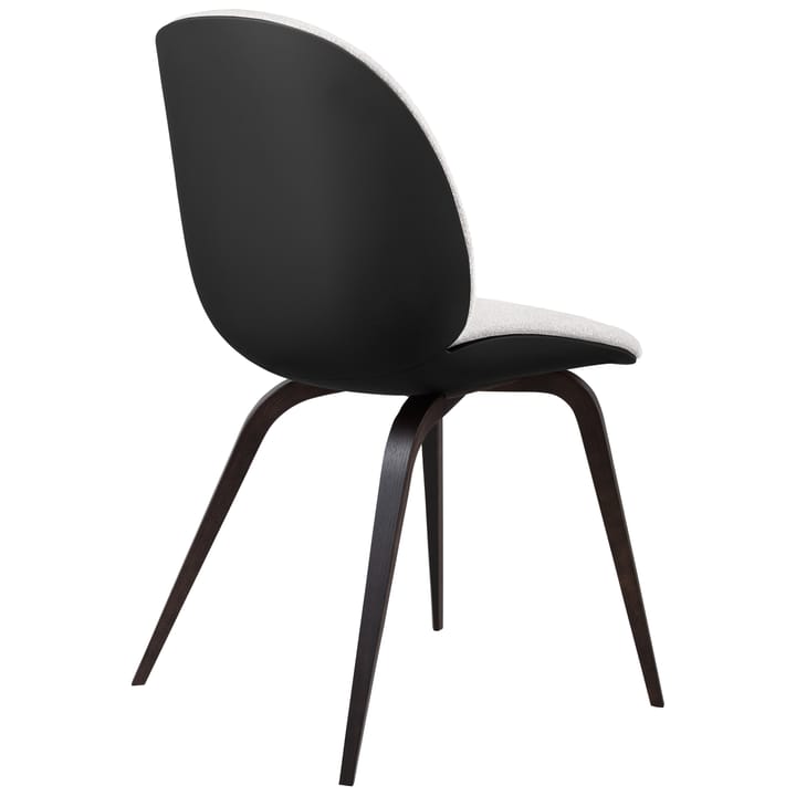 Beetle tuoli - topattu selkänoja/tuoliosa ja jalat savutammea - Black-Light Bouclé 001 - Gubi
