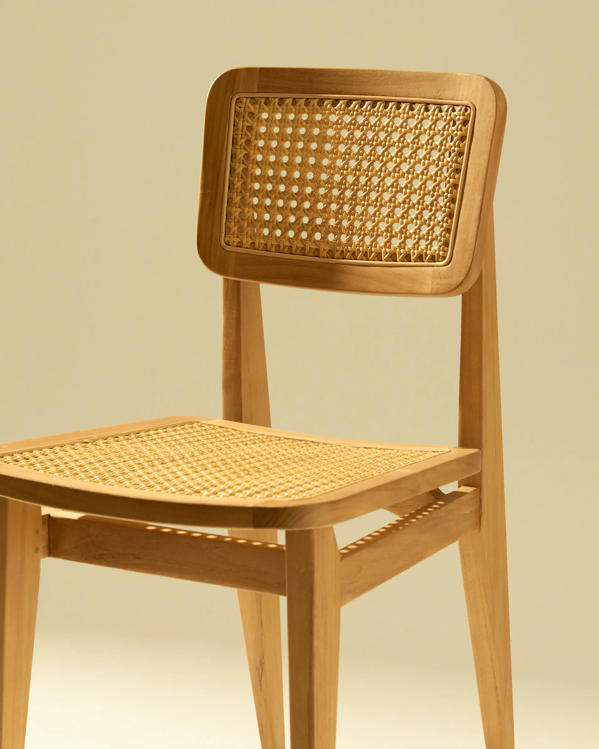 C-chair Outdoor tuoli, All french cane-natural teak GUBI