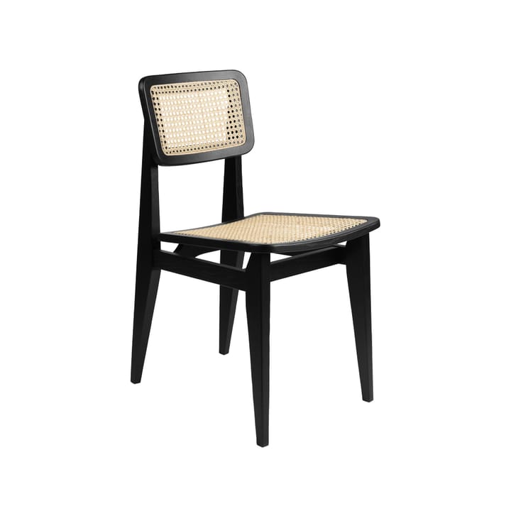 C-Chair tuoli - Black stained oak, rottinki - GUBI
