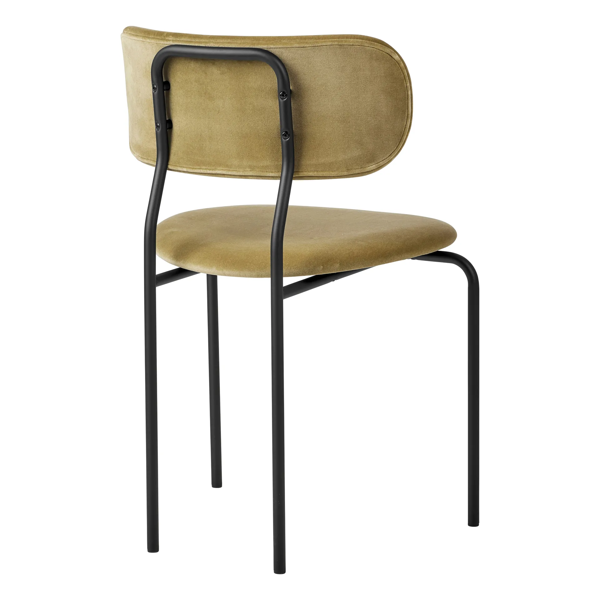 Coco dining chair fully upholstered, Velvet 294 grey green-black GUBI