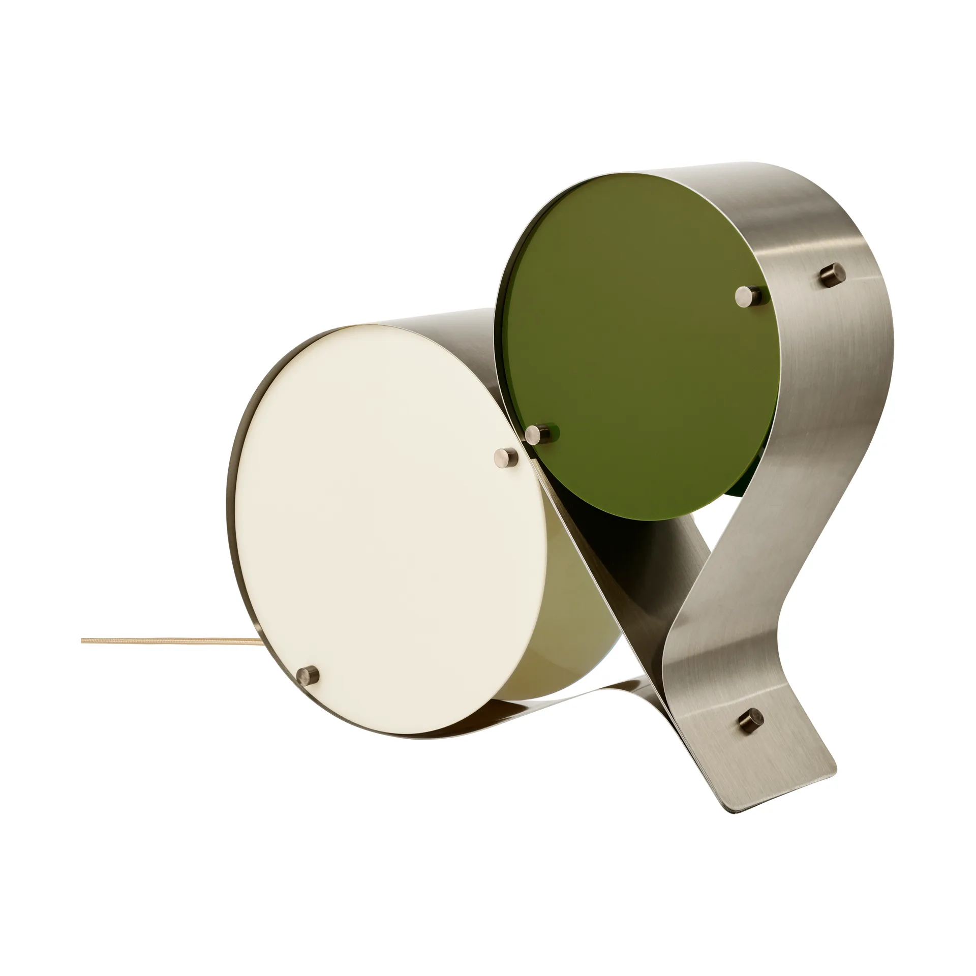Coppia-pöytälamppu, Ivory & oliivi GUBI