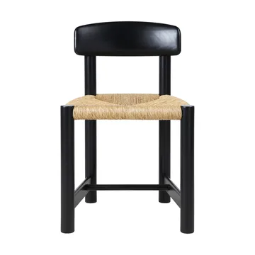 Daumiller Side Chair tuoli - Natural Rush-brown/black pine - GUBI