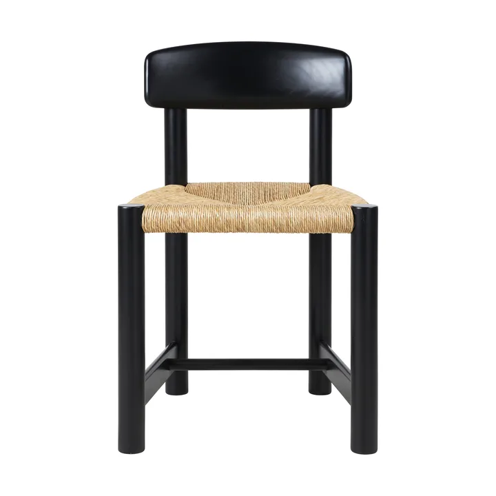 Daumiller Side Chair tuoli - Natural Rush-brown/black pine - GUBI