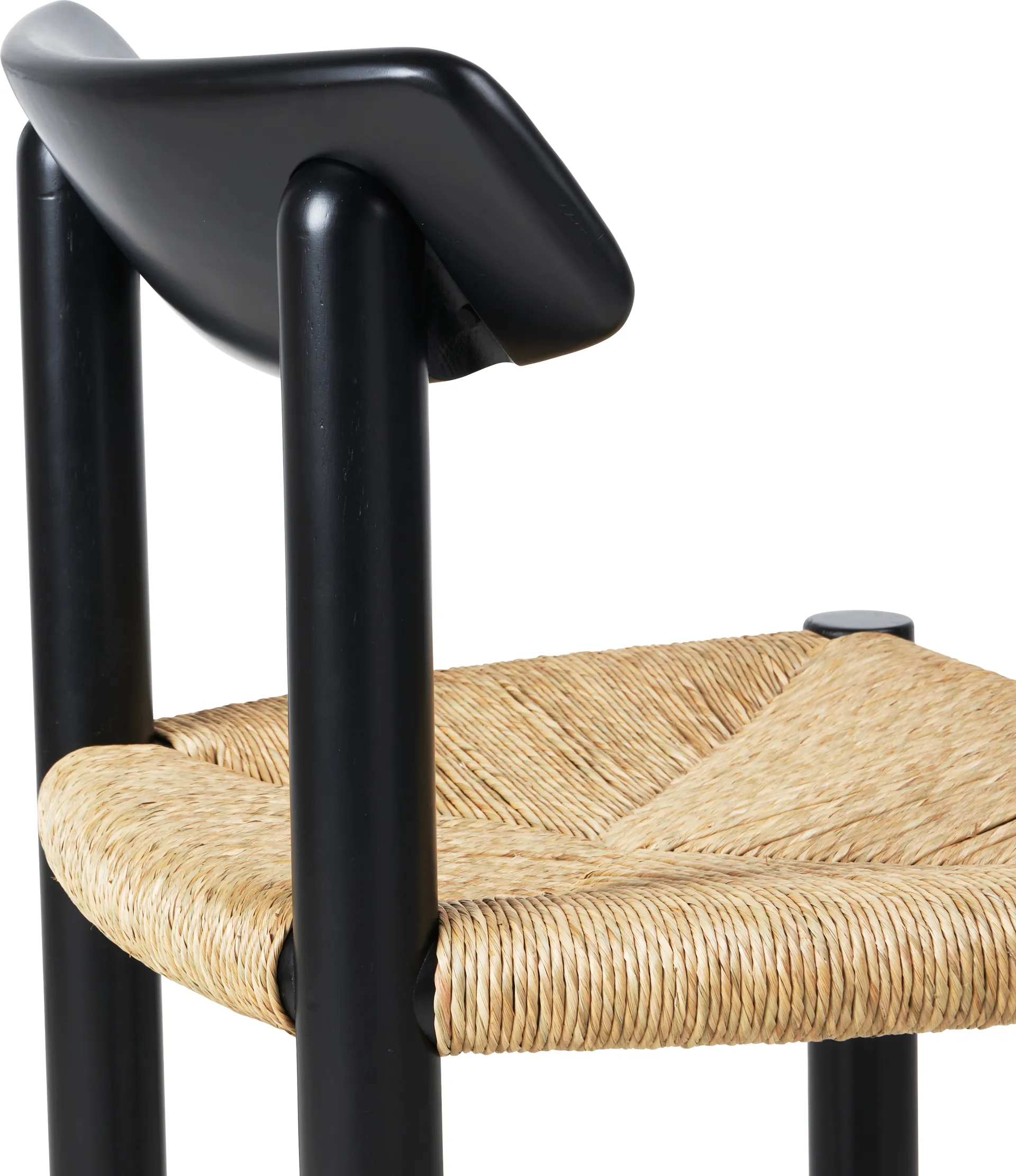 Daumiller Side Chair tuoli, Natural Rush-brown/black pine GUBI