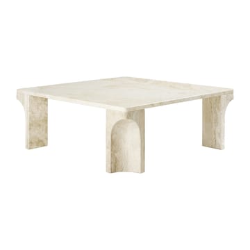 Doric sohvapöytä 80 x 80 cm - Neutral white-travertine - GUBI