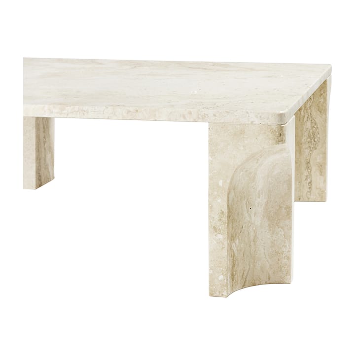 Doric sohvapöytä 80 x 80 cm - Neutral white-travertine - GUBI