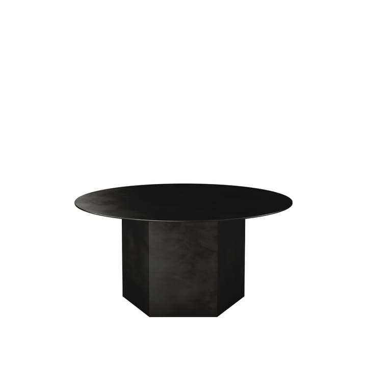 Epic Steel -sohvapöytä - Midnight black, ø 80 cm - GUBI