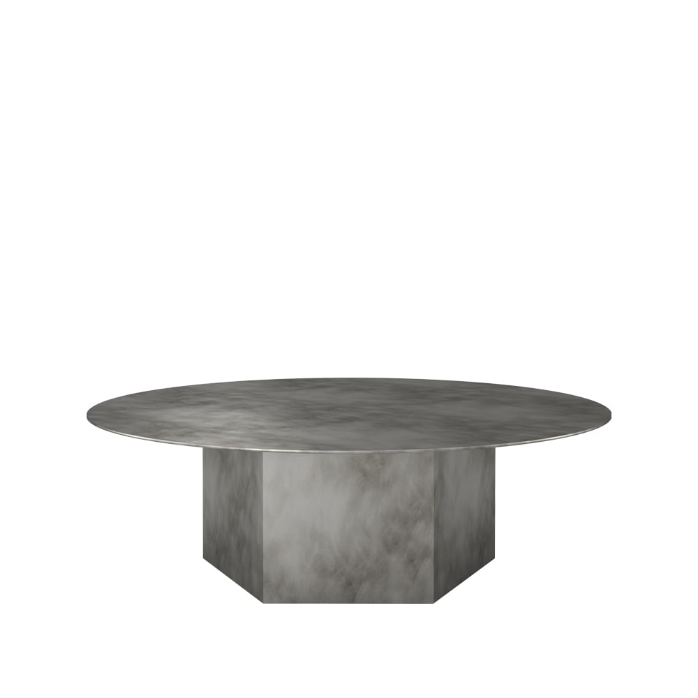 GUBI Epic Steel -sohvapöytä Misty grey, 110 cm | Skandinaavinen Sisustus | Sohvapöydät | Harmaa