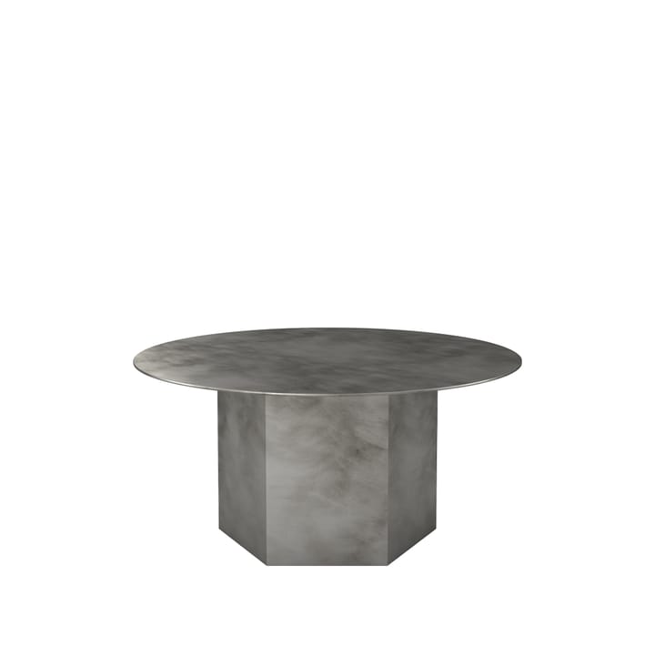 Epic Steel -sohvapöytä - Misty grey, ø 80 cm - GUBI