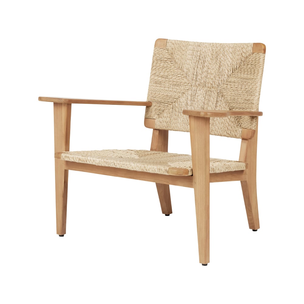GUBI F-chair Outdoor lounge nojatuoli Tiikki | Skandinaavinen Sisustus | Puutarhatuolit | Ruskea