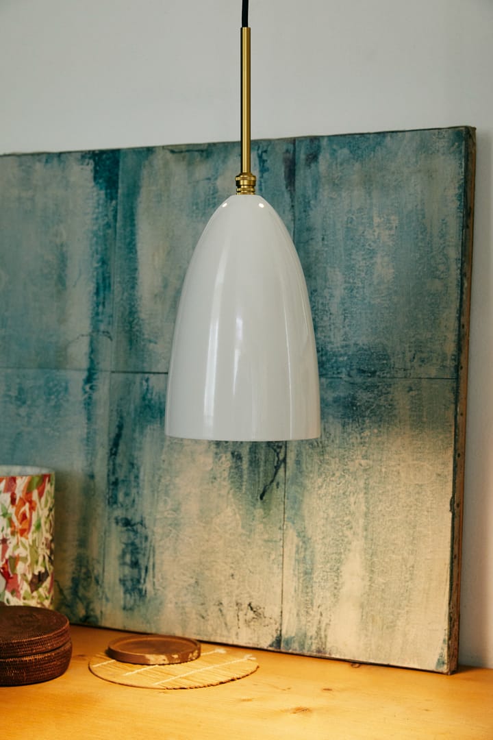 Gräshoppa kattovalaisin kiiltävä, Alabaster white-brass GUBI