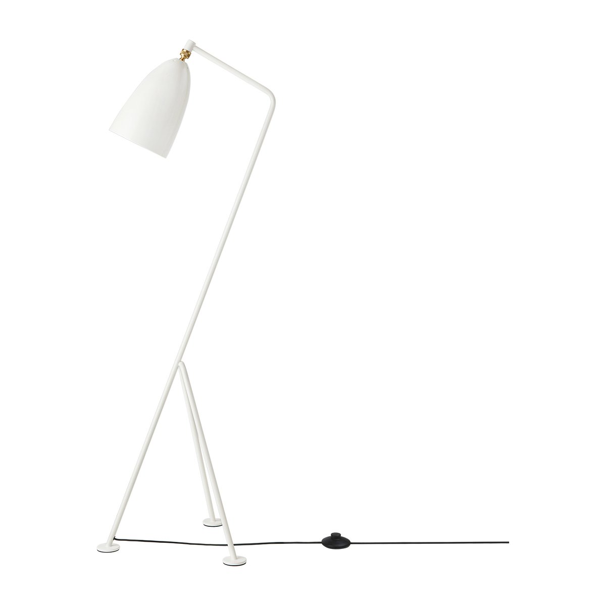 GUBI Gräshoppa lattiavalaisin kiiltävä Alabaster white