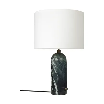 Gravity L pöytävalaisin - Emerald marble-valkoinen - GUBI