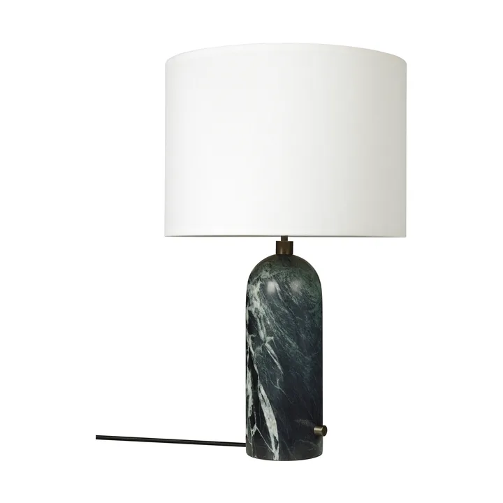 Gravity L pöytävalaisin - Emerald marble-valkoinen - GUBI