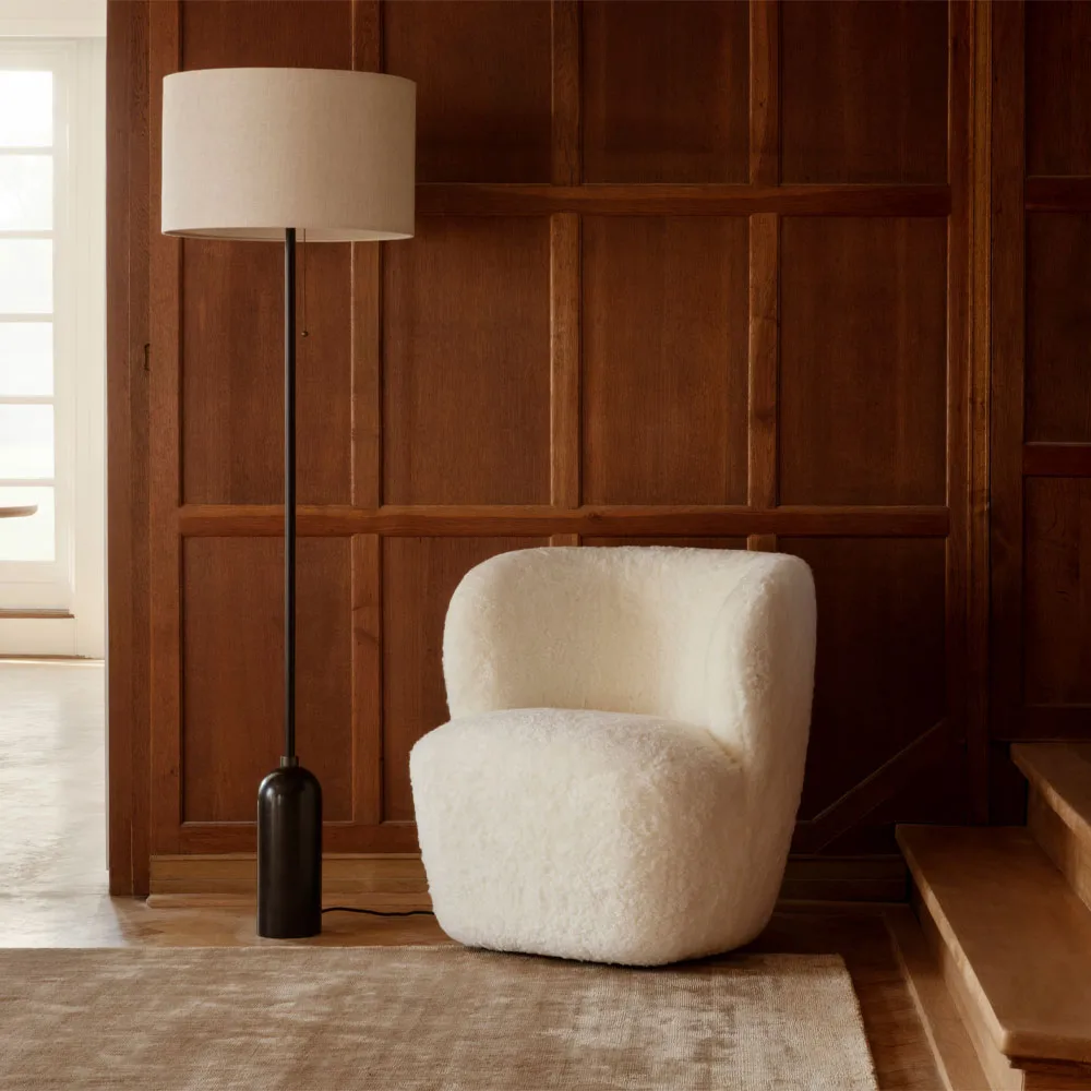 Gravity lattiavalaisin, Valkoinen marmori/valkoinen GUBI