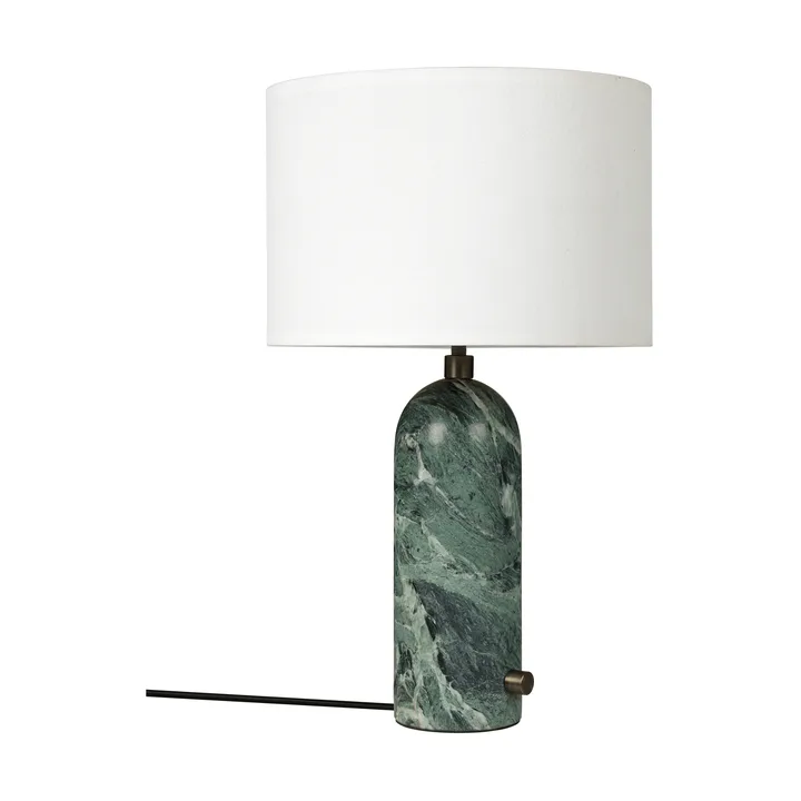 Gravity S pöytävalaisin - Emerald marble-valkoinen - GUBI