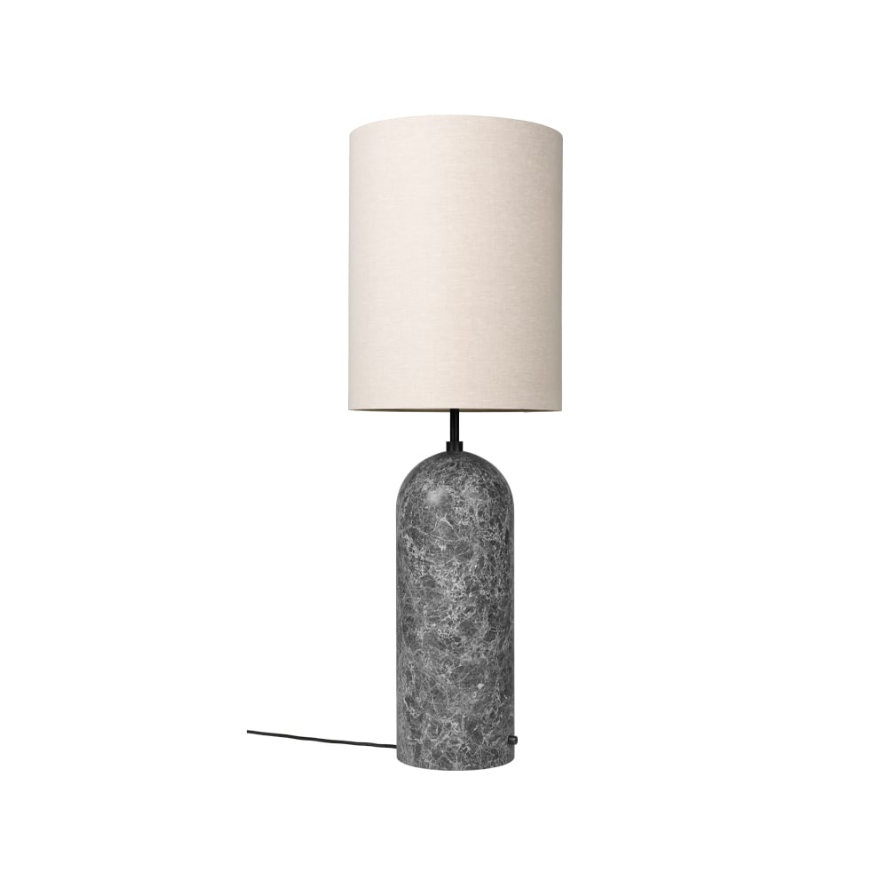 GUBI Gravity XL -lattiavalaisin Harmaa marmori/canvas, high