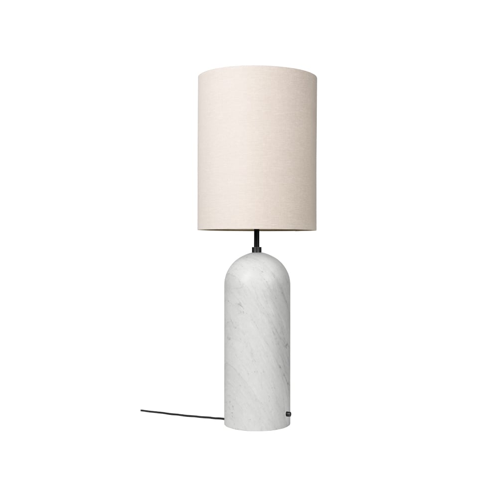 GUBI Gravity XL -lattiavalaisin Valkoinen marmori/canvas, high
