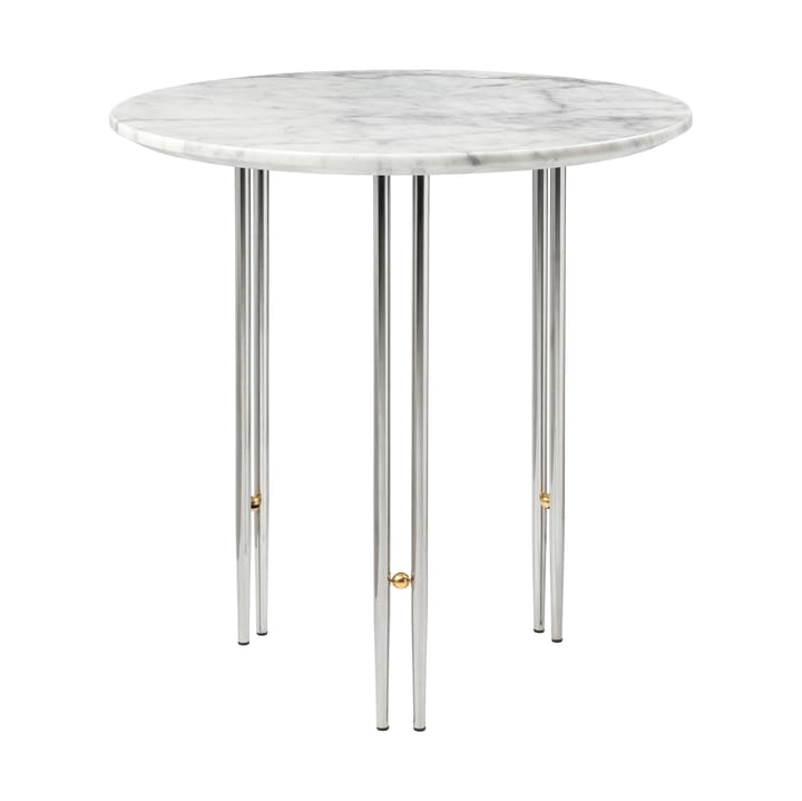 IOI sohvapöytä Ø 50 cm - Kromi-messinki-valkoinen marmori - Gubi