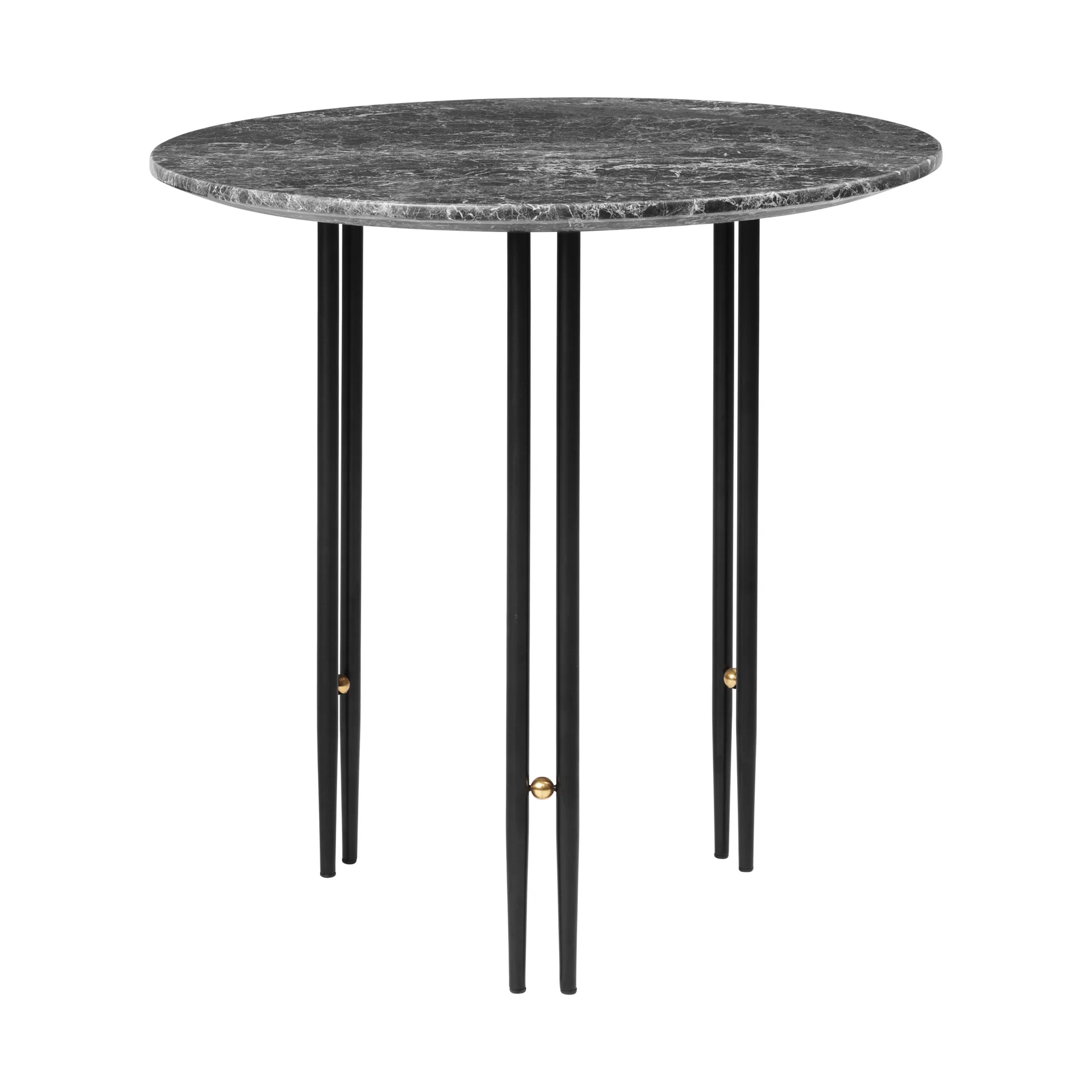 IOI sohvapöytä Ø 50 cm, Musta-messinki-harmaa marmori GUBI
