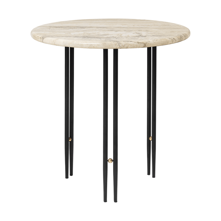 IOI sohvapöytä Ø 50 cm - Musta-messinki-rippled beige - GUBI