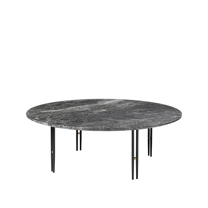 IOI sohvapöytä - Grey emperador marble, ø 110, musta runko - GUBI