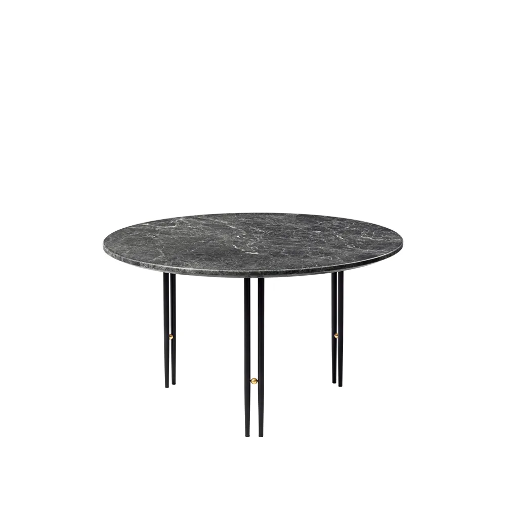 IOI sohvapöytä, Grey emperador marble, ø 70, musta runko GUBI