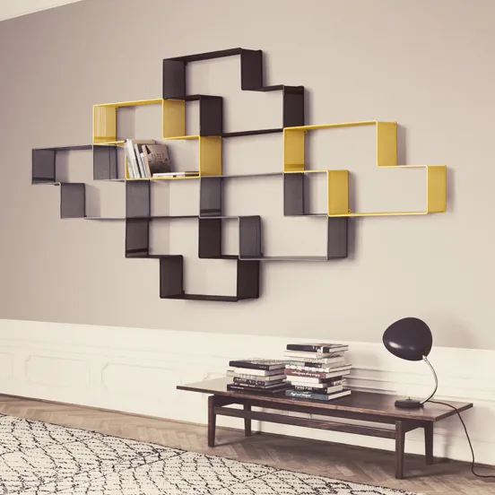 Matégot Dedal kirjahylly, harmaa GUBI