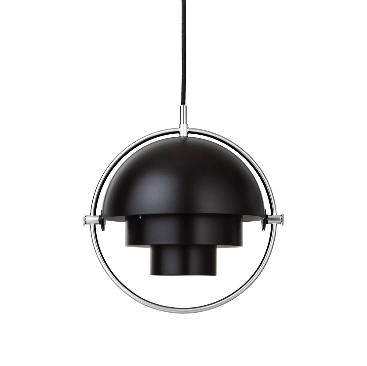 GUBI Multi-Lite kattolamppu small Kromi-musta | Skandinaavinen Sisustus | Kattovalaisimet & Riippuvalaisimet | Musta