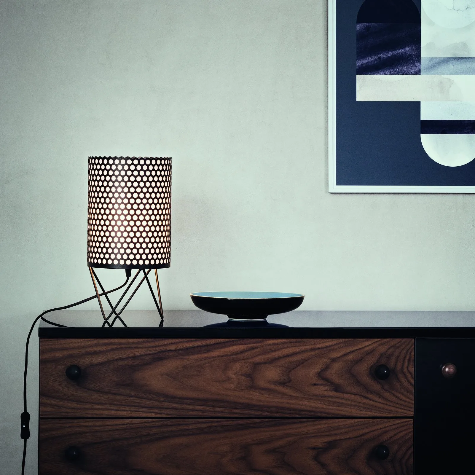 Pedrera ABC pöytävalaisin PD4, musta GUBI